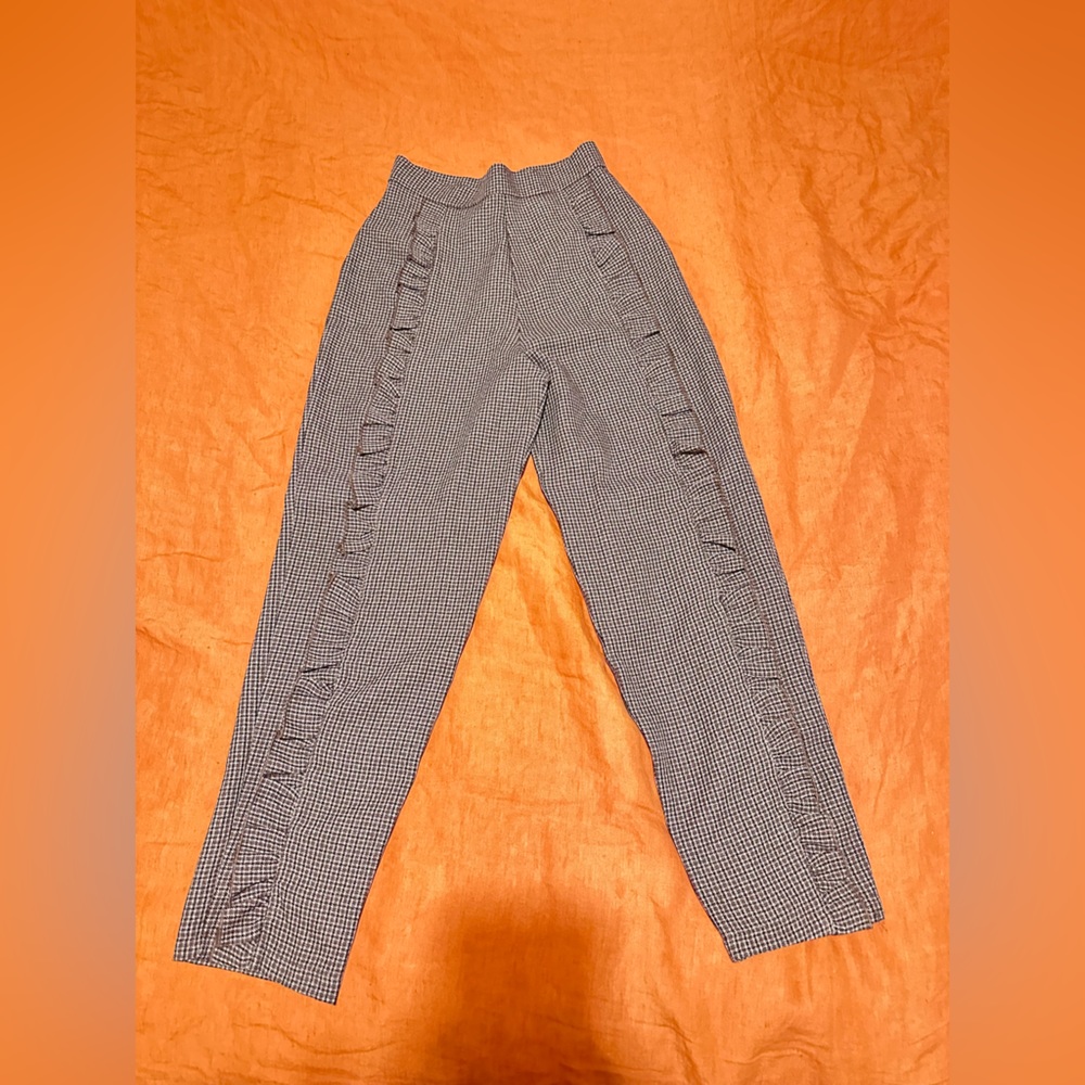 Brown plaid trouser by LF - size small